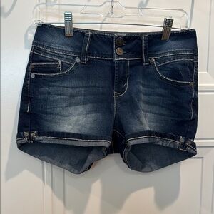 Wallflower Blue Jean Shorts with Rolled Hems and Distressed Look NWOT